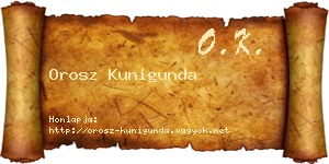 Orosz Kunigunda névjegykártya