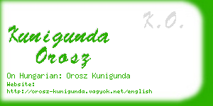 kunigunda orosz business card